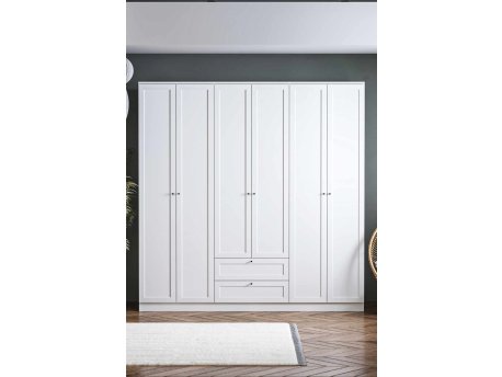 HANAH HOME Garderober Terra 6 210 White