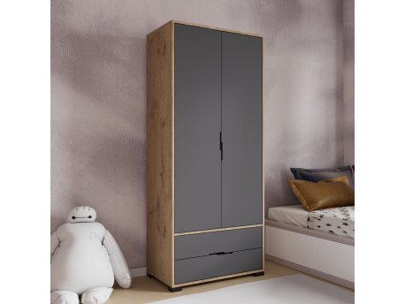 HANAH HOME Garderober Royal Drawers 80 Oak Anthracite