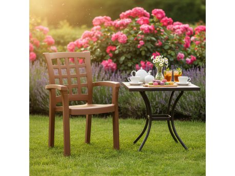 HANAH HOME Baštenska stolica Elite Width Squares Brown