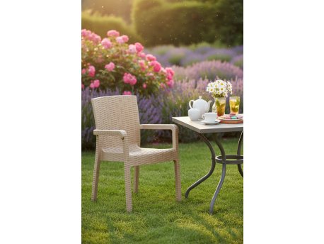 HANAH HOME Baštenska stolica Rattan Royale Desert Beige