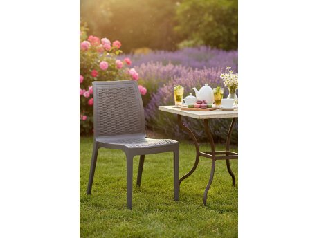 HANAH HOME Baštenska stolica Rattan Desert Grey