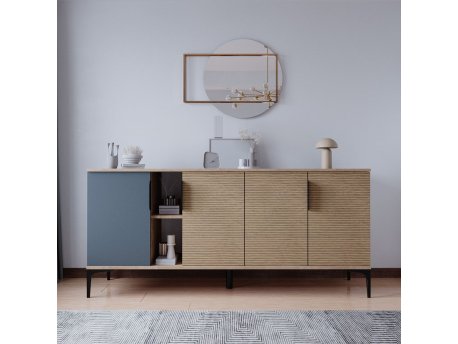 HANAH HOME Konzola Tarz Oak Anthracite