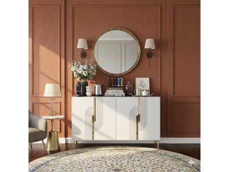 HANAH HOME Konzola Meyra 120 White Gold