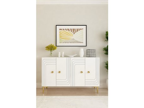 HANAH HOME Konzola Lessi 120 White Gold