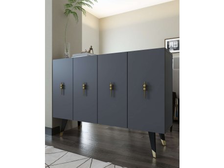 HANAH HOME Konzola 8167KM 32 Anthracite Gold