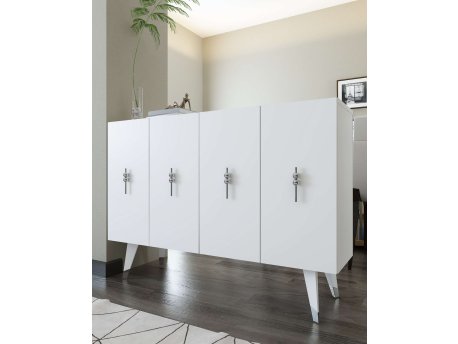 HANAH HOME Konzola 8167KM 32 White Silver