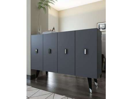 HANAH HOME Konzola 8168KM 32 Anthracite Silver