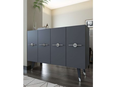 HANAH HOME Konzola 8169KM 32 Anthracite Silver