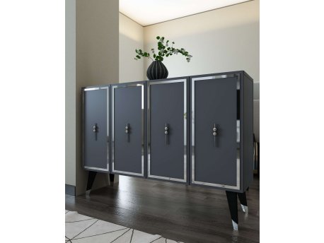 HANAH HOME Konzola 8172KM 32 Anthracite Silver