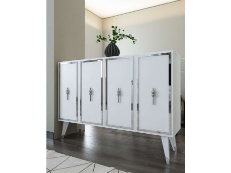 HANAH HOME Konzola 8172KM 32 White Silver