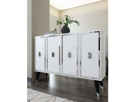 HANAH HOME Konzola 8173KM 32 White Black Silver