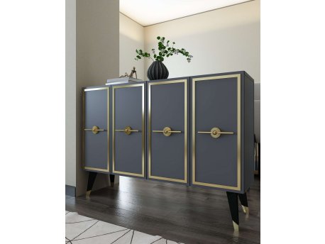 HANAH HOME Konzola 8174KM 32 Anthracite Gold