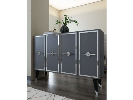 HANAH HOME Konzola 8174KM 32 Anthracite Silver