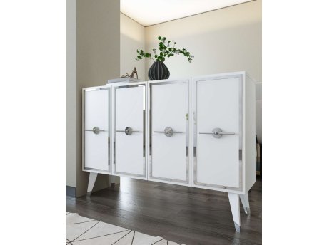 HANAH HOME Konzola 8174KM 32 White Silver