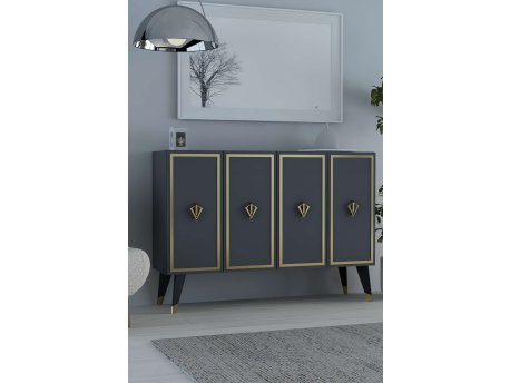 HANAH HOME Konzola 8177KM 32 Anthracite Gold