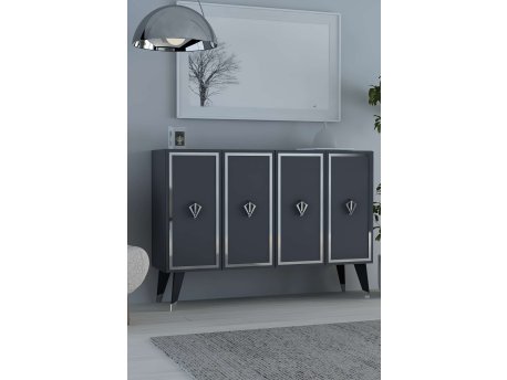 HANAH HOME Konzola 8177KM 32 Anthracite Silver