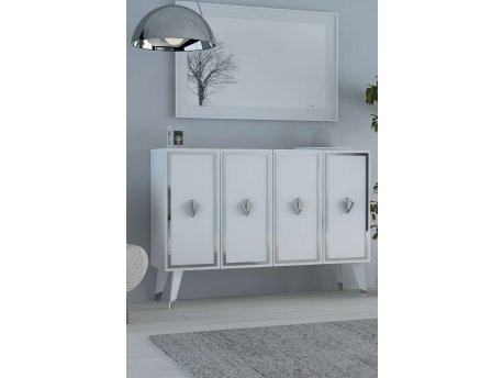 HANAH HOME Konzola 8177KM 32 White Silver