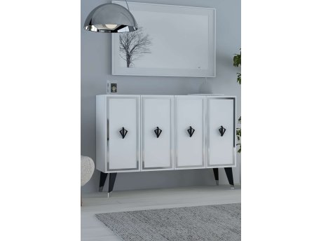HANAH HOME Konzola 8178KM 32 White Black Silver