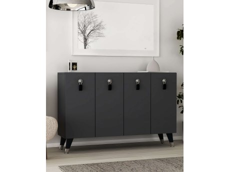 HANAH HOME Konzola 8179KM 32 Anthracite Silver