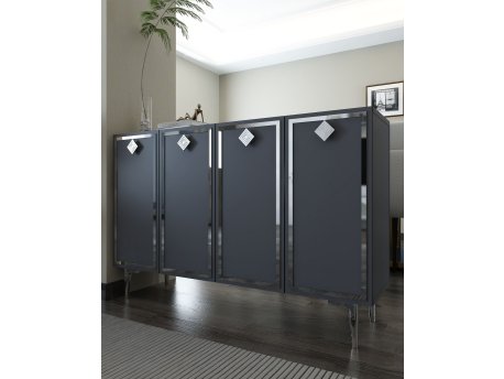 HANAH HOME Konzola 8159KM 1 Anthracite Silver