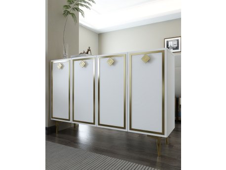 HANAH HOME Konzola 8159KM 1 White Gold