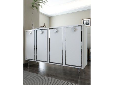 HANAH HOME Konzola 8159KM 1 White Silver