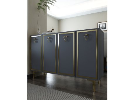 HANAH HOME Konzola 8160KM 1 Anthracite Gold