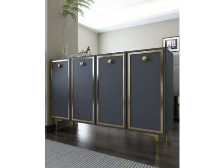 HANAH HOME Konzola 8161KM 1 Anthracite Gold