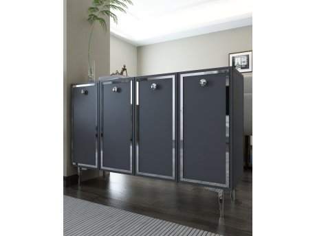 HANAH HOME Konzola 8161KM 1 Anthracite Silver