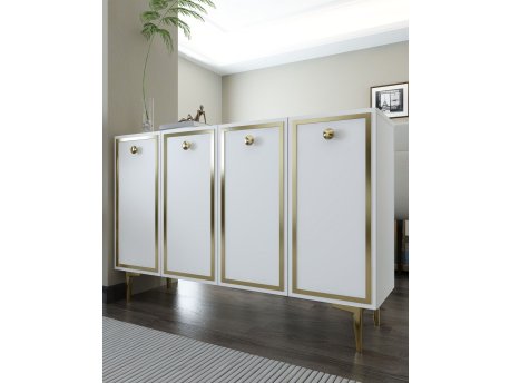 HANAH HOME Konzola 8161KM 1 White Gold