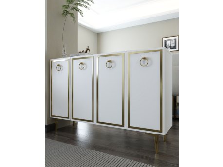 HANAH HOME Konzola 8162KM 1 White Gold