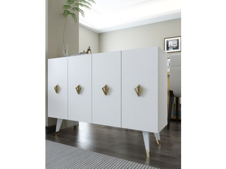 HANAH HOME Konzola 8163KM 32 White Gold