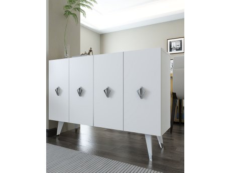 HANAH HOME Konzola 8163KM 32 White Silver