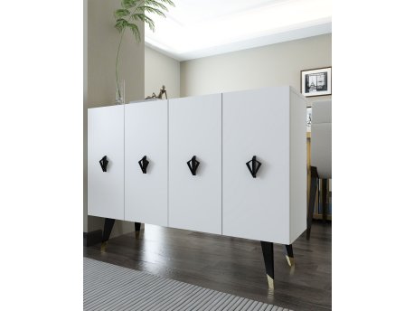 HANAH HOME Konzola 8166KM 32 White Black Gold