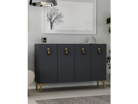 HANAH HOME Konzola 8181KM 64 Anthracite Gold