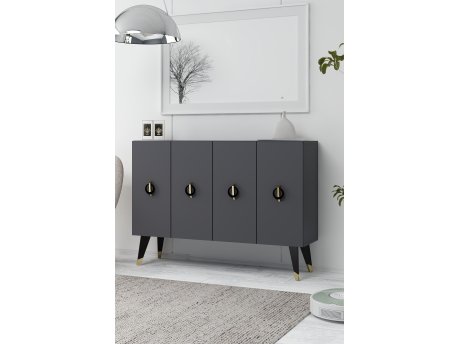 HANAH HOME Konzola 8183KM 32 Anthracite Black Gold