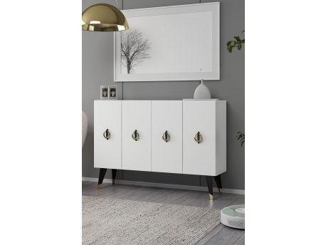 HANAH HOME Konzola 8184KM 32 White Black Gold