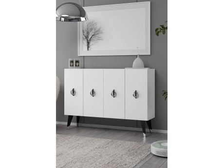 HANAH HOME Konzola 8184KM 32 White Black Silver