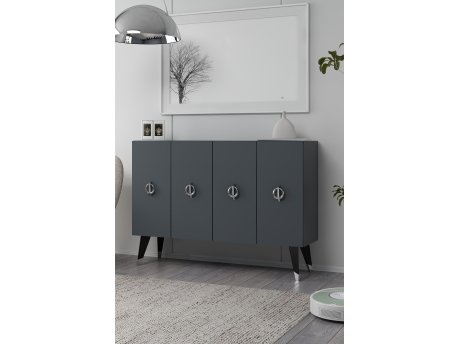 HANAH HOME Konzola 8185KM 32 Anthracite Silver