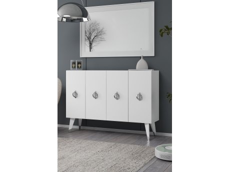 HANAH HOME Konzola 8185KM 32 White Silver