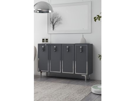 HANAH HOME Konzola 8186KM 64 Anthracite Silver
