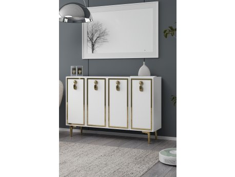 HANAH HOME Konzola 8186KM 64 White Gold