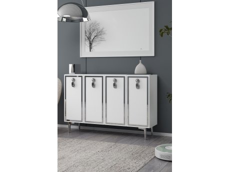 HANAH HOME Konzola 8186KM 64 White Silver