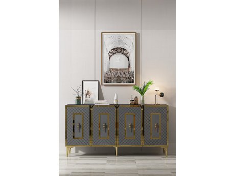 HANAH HOME Konzola Puma 150 Anthracite Gold