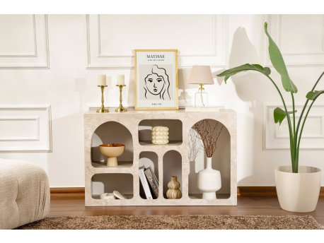 HANAH HOME Konzola Liva 120 Traverten