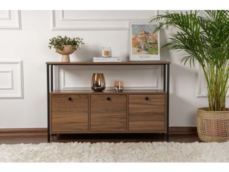 HANAH HOME Konzola Solace Venezia Walnut Black