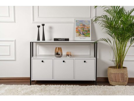 HANAH HOME Konzola Solace White Black