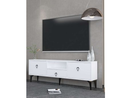 HANAH HOME TV polica 1302 DROP 1 White Black
