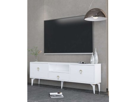 HANAH HOME TV polica 1302 DROP 1 White Gold
