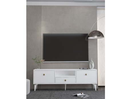 HANAH HOME TV polica 1300 DROP 1 White Gold
